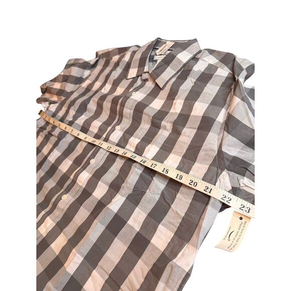 Men's Regular Fit Short Sleeve Gray Casual Poplin Shirt Size Medium - NWT - Picture 7 of 8